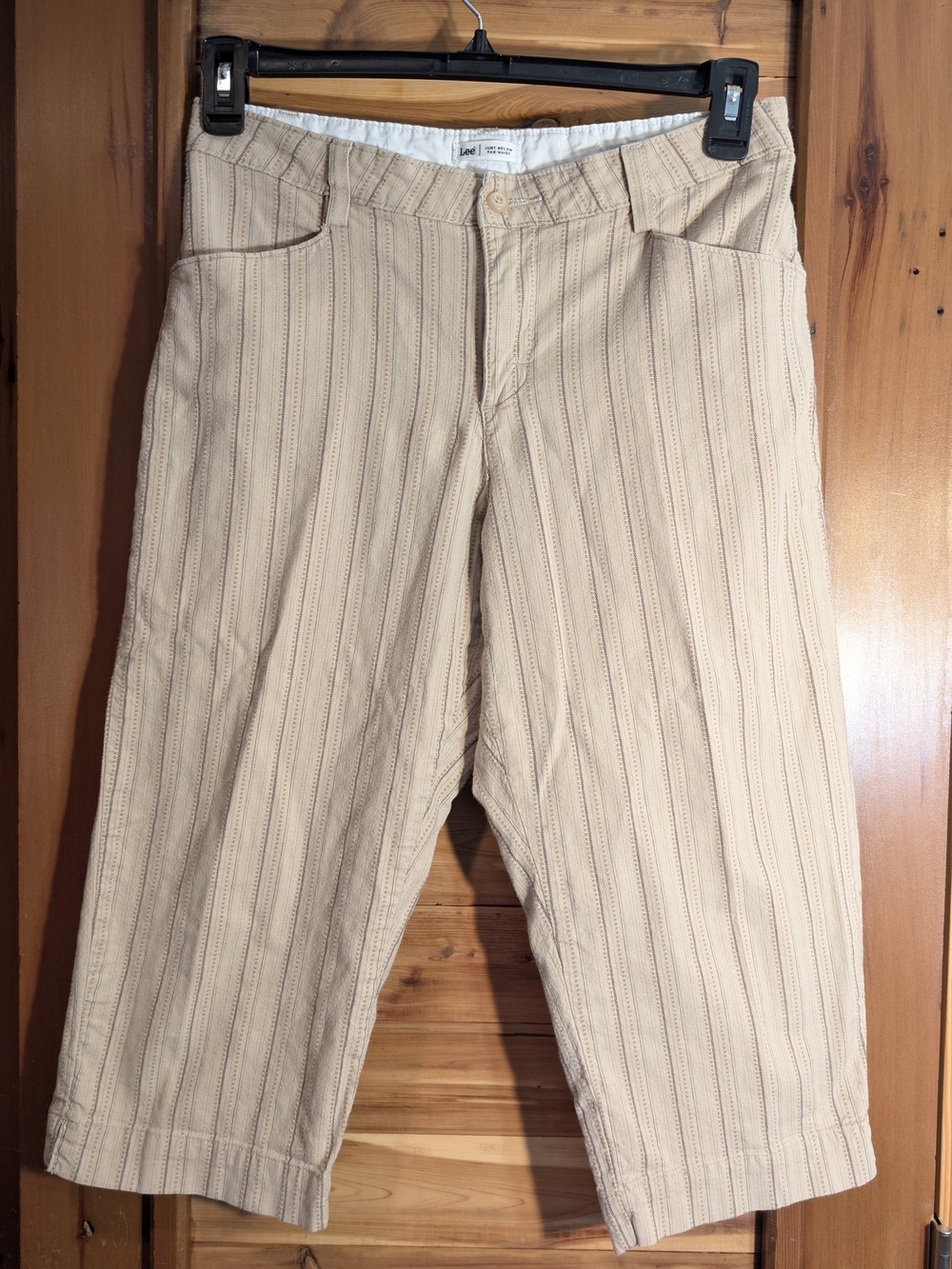 Lee Beige Striped Capris